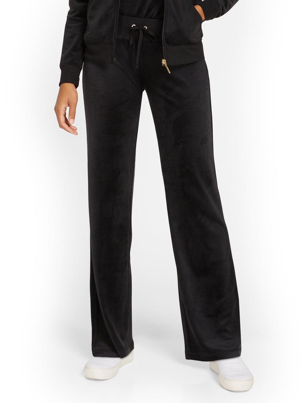 New York & Company Black Tall Velour Straight-Leg Pant Dreamy Velour Collection